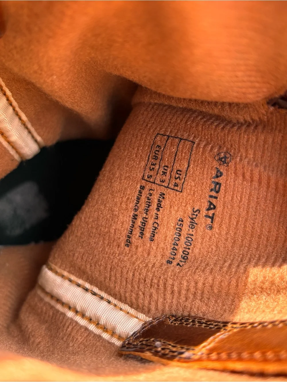 Ariat Cognac Brown Western Embroidered Leather Cowboy Boots